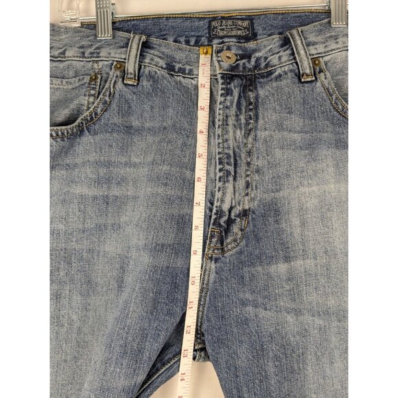 Polo Jeans Company Ralph Lauren Men 40x32 Blue Whiskered Faded Medium Wash Denim - Picture 4 of 10